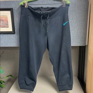 Nike Dri-Fit foldover waist cropped sweatpants
